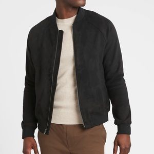 Oak + Fort// black bomber jacket